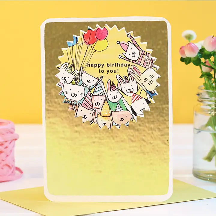 Gold Birthday Party | Greeting Card