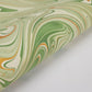 Waves Matcha | Paper Mirchi Hand Marbled Wrapping Paper
