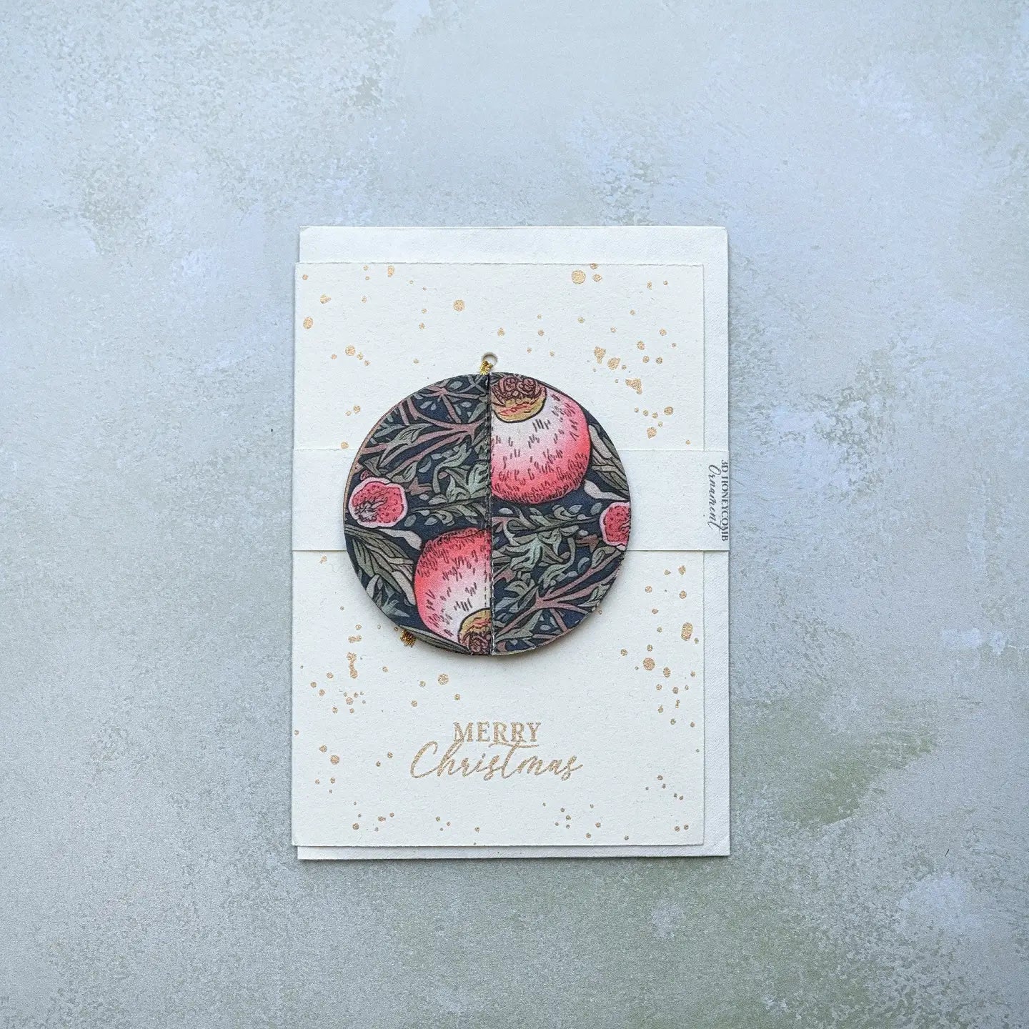 Honeycomb Bauble | Paper Mirchi Keepsake Ornament Christmas Card