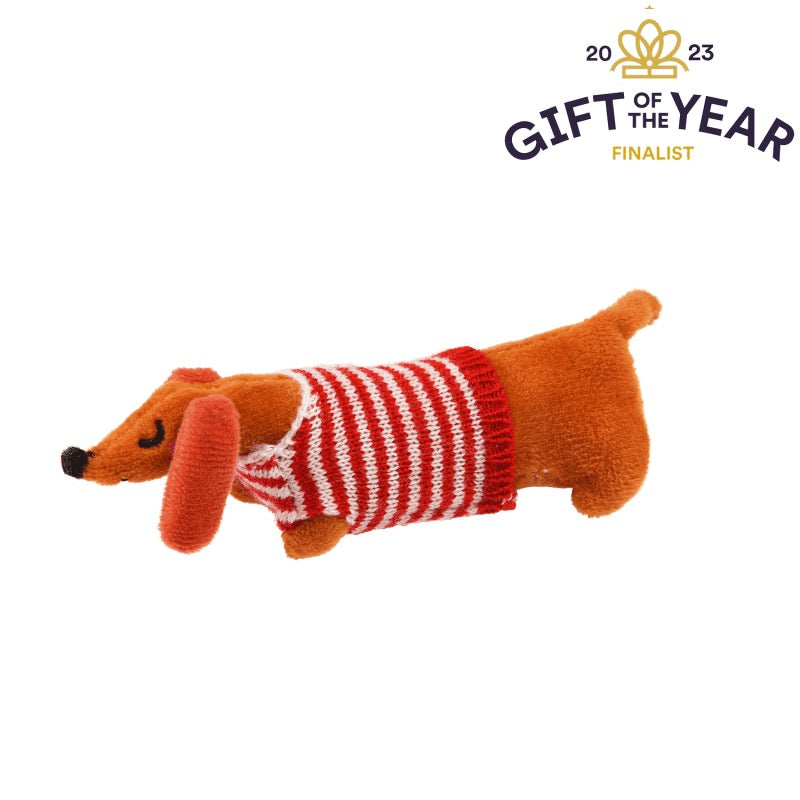 Mini Sausage Dog In A Little Box | Soft Toy