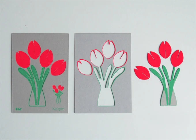 Cut And Make Tulips | Greeting Card