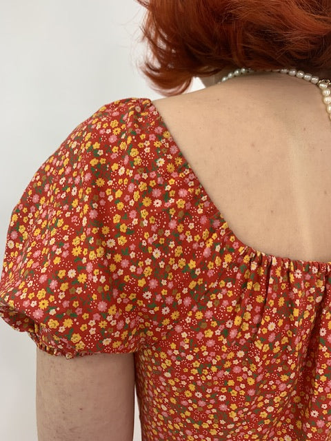 1970’s Betty Barclay Red Floral Dress | Vintage