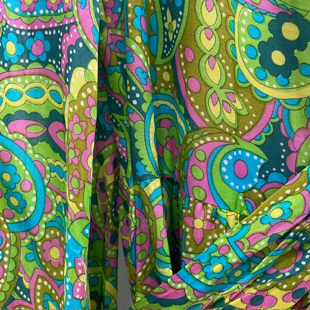 1970’s Psychedelic Paisley Print Maxi Dress | Vintage