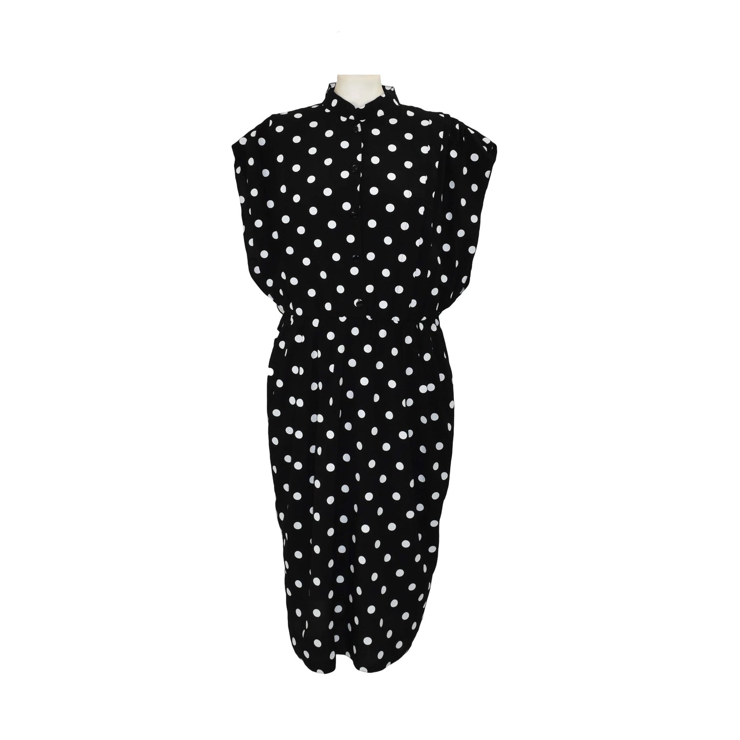 1980’s Black And White Polka Dot Dress | Vintage