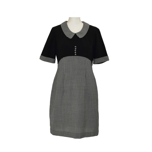 1960’s Gingham Penny Collar Wool Dress | Vintage