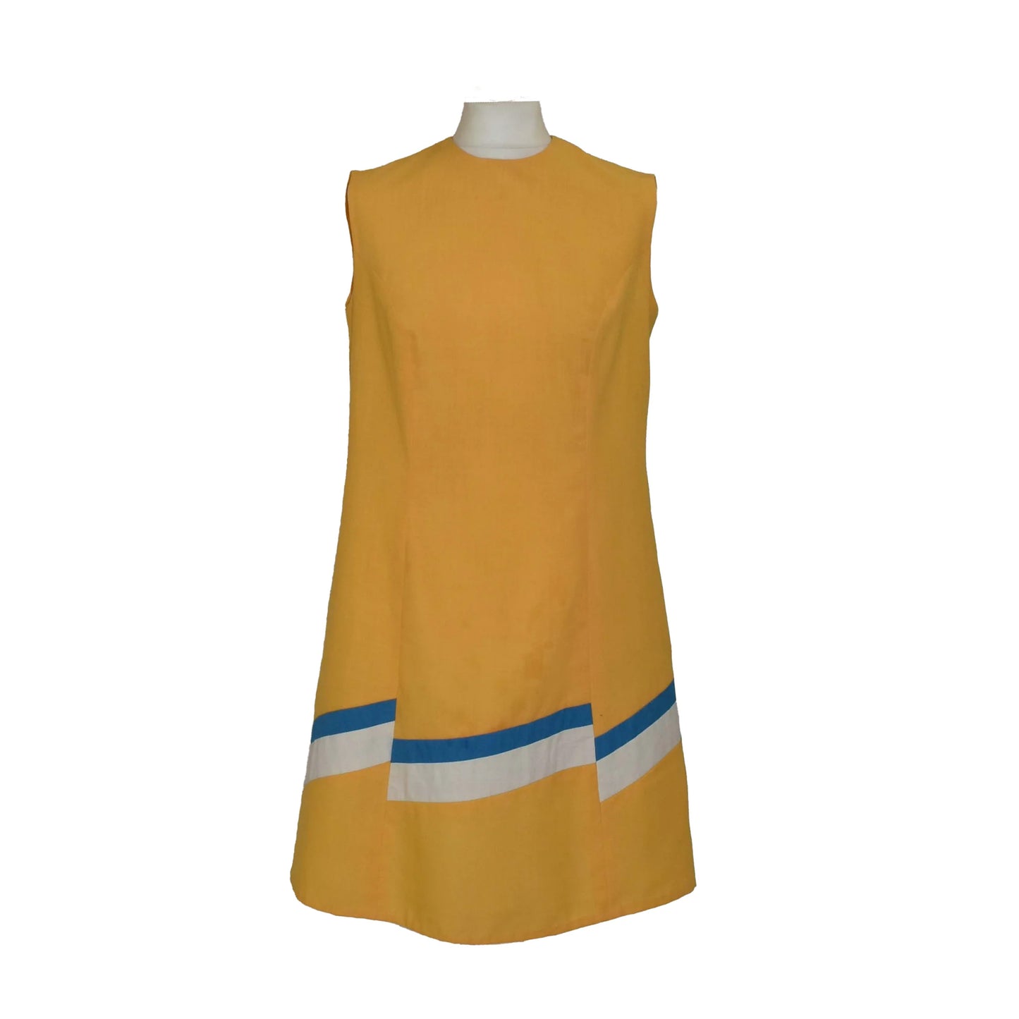 1970’s Yellow Colour Block Detail Shift Dress | Vintage