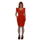 Rene Derhy 1980's Red Puff Shoulder Dress | Vintage