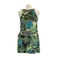 Y2K Green & Blue Silk Tie Dye Mini Dress | Preloved