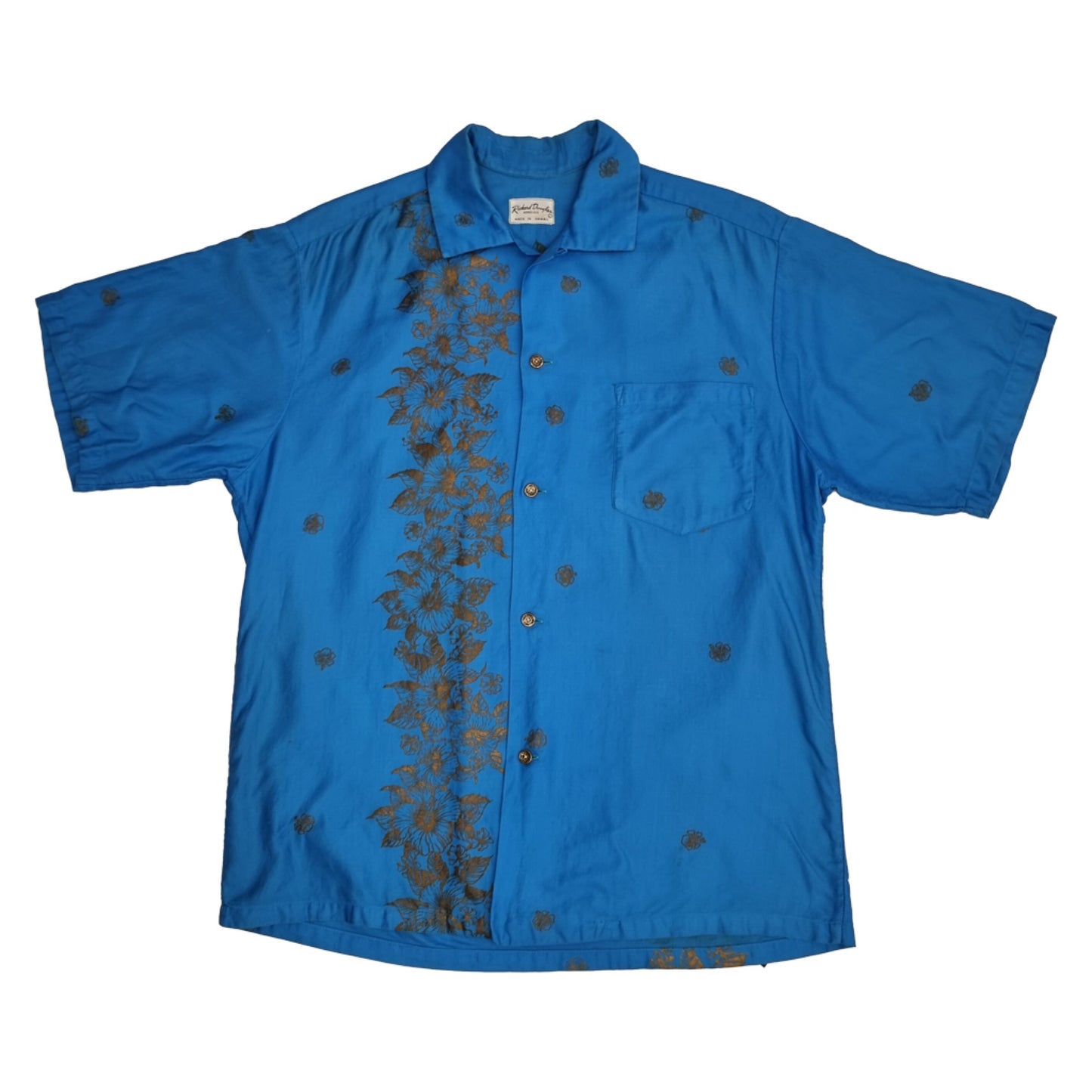 Circa 1950’s Richard Douglas Blue Hawaiian Shirt | Vintage