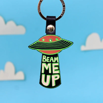 UFO | Leather Keyring