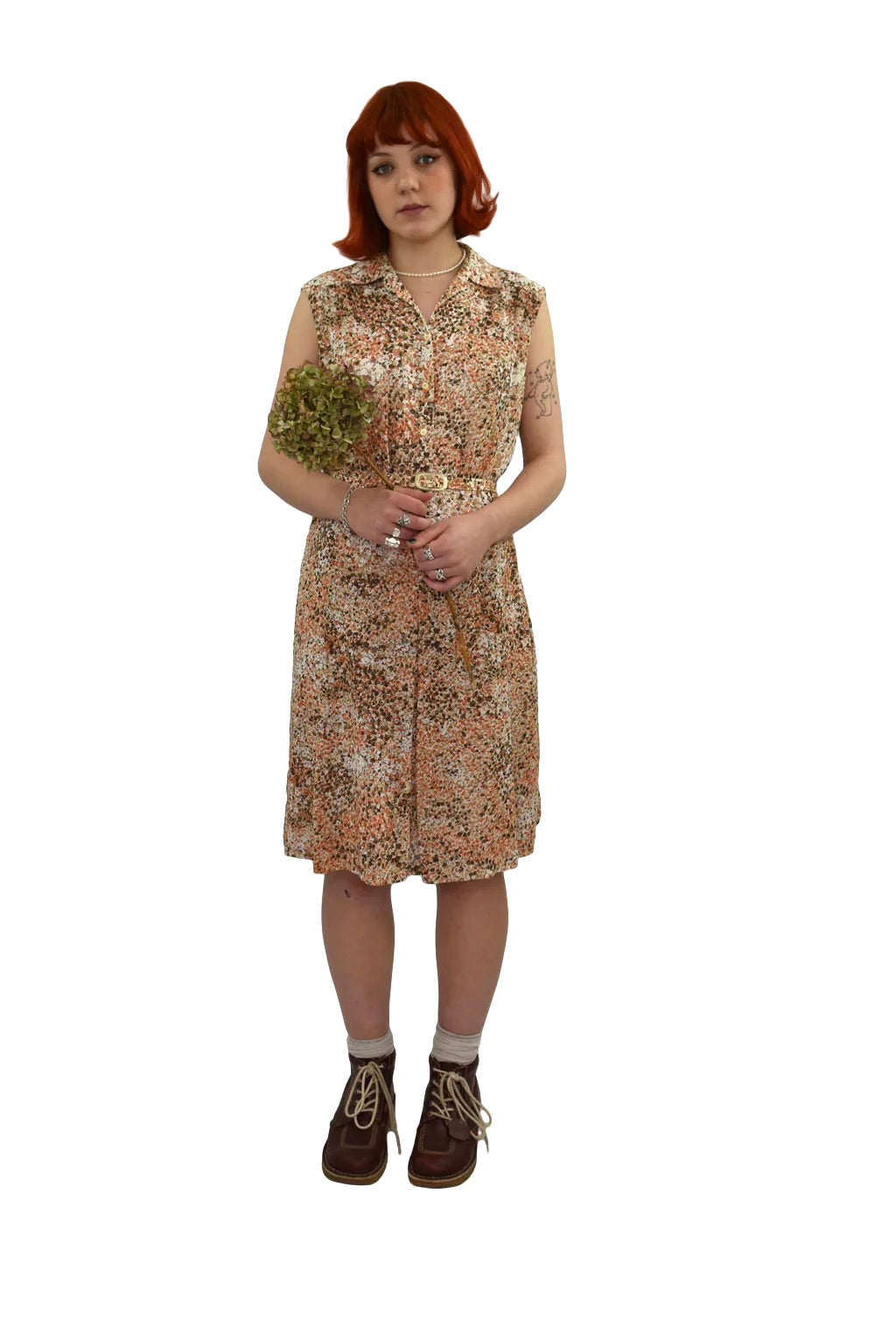 1970’s Del Mod Ditsy Floral Dress With Belt | Vintage