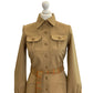 1970’s Beige Wool Blend A-Line Safari Dress | Vintage