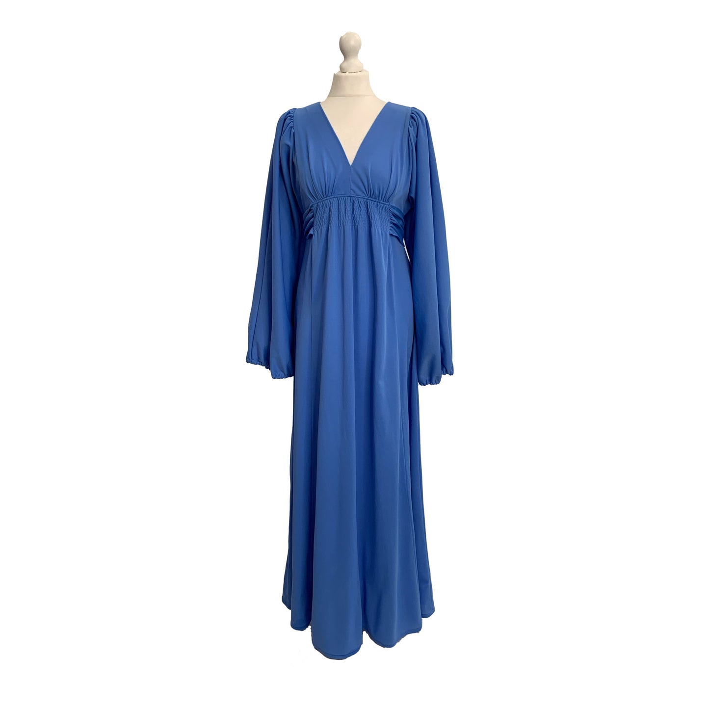 1970’s Ossie Clark For Radley Blue Maxi Dress | Vintage