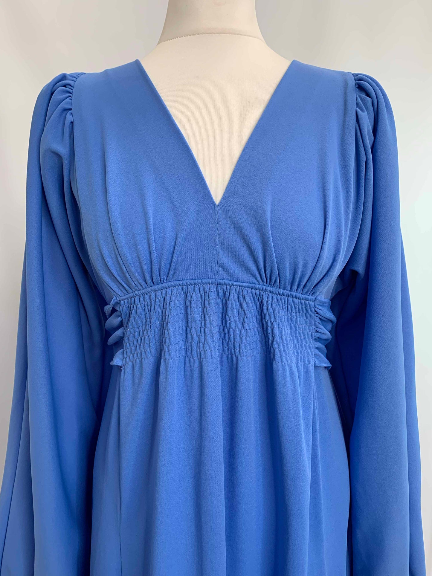 1970’s Ossie Clark For Radley Blue Maxi Dress | Vintage