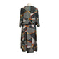 1980’s Geometric Print Batwing Sleeve Dress | Vintage