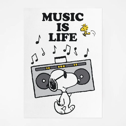 Snoopy | Music Is Life Tea Towel