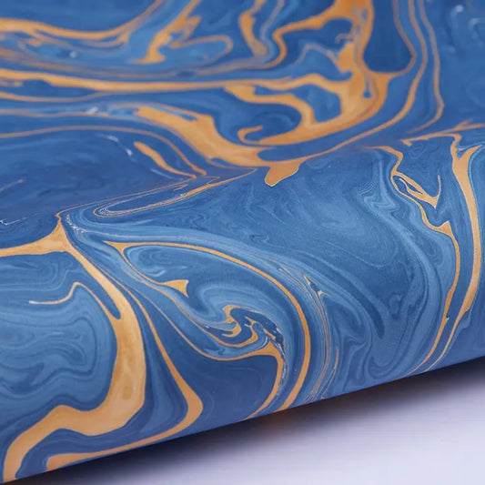 Ink Blue | Paper Mirchi Hand Marbled Wrapping Paper