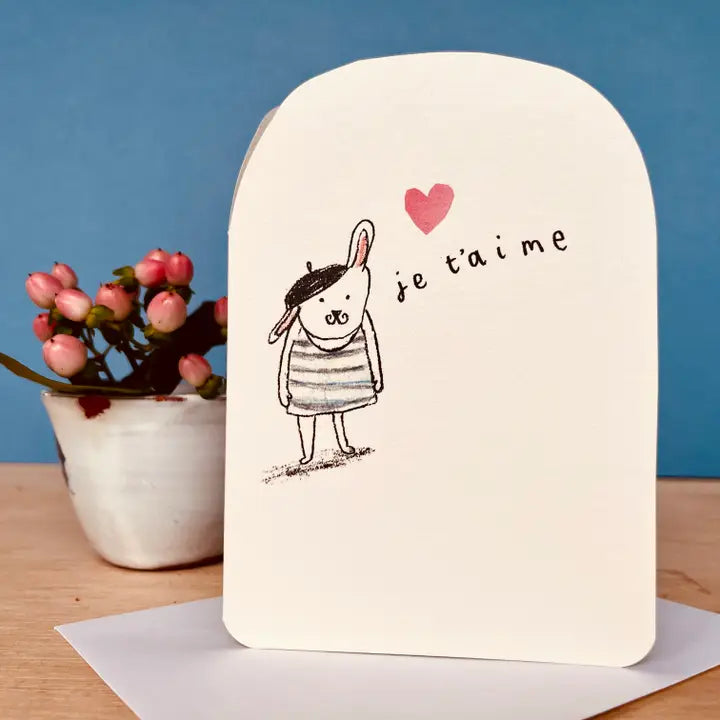 Je T'aime Bunny | Greeting Card