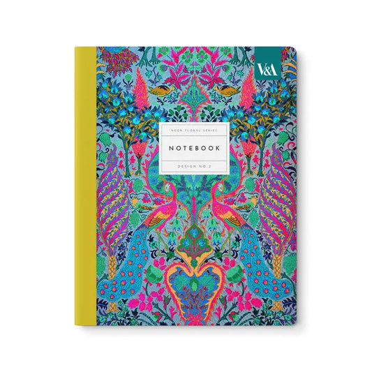 V&A Neon Floral Peacock | Notebook