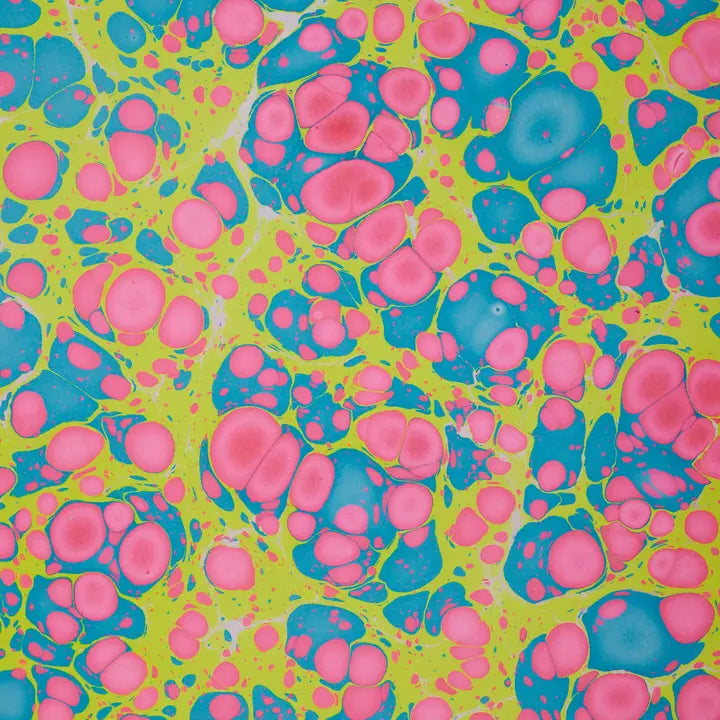 Neon Stone | Paper Mirchi Hand Marbled Wrapping Paper