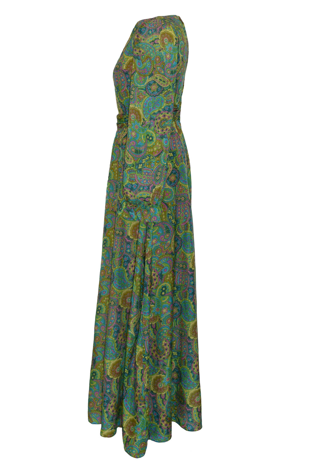 1970’s Psychedelic Paisley Print Maxi Dress | Vintage