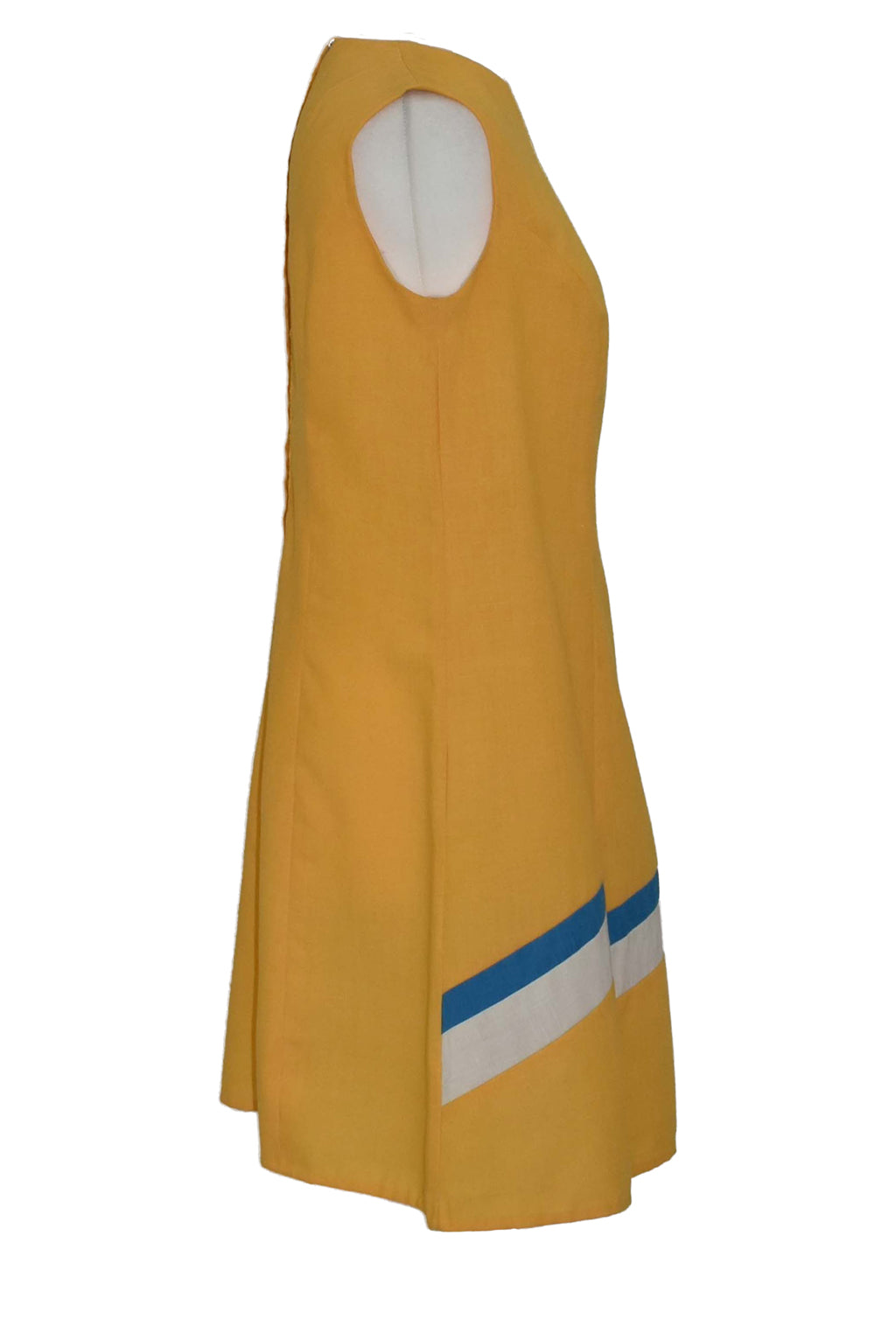 1970’s Yellow Colour Block Detail Shift Dress | Vintage