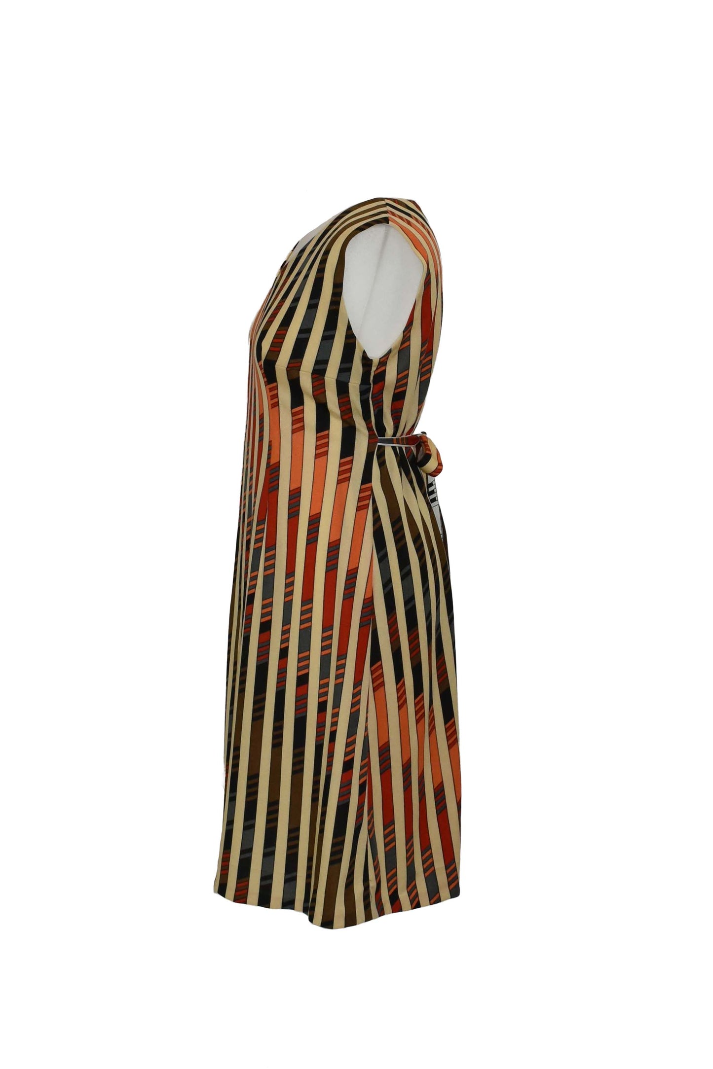 1980’s Geometric Graphic Print Belted Shift Dress | Vintage