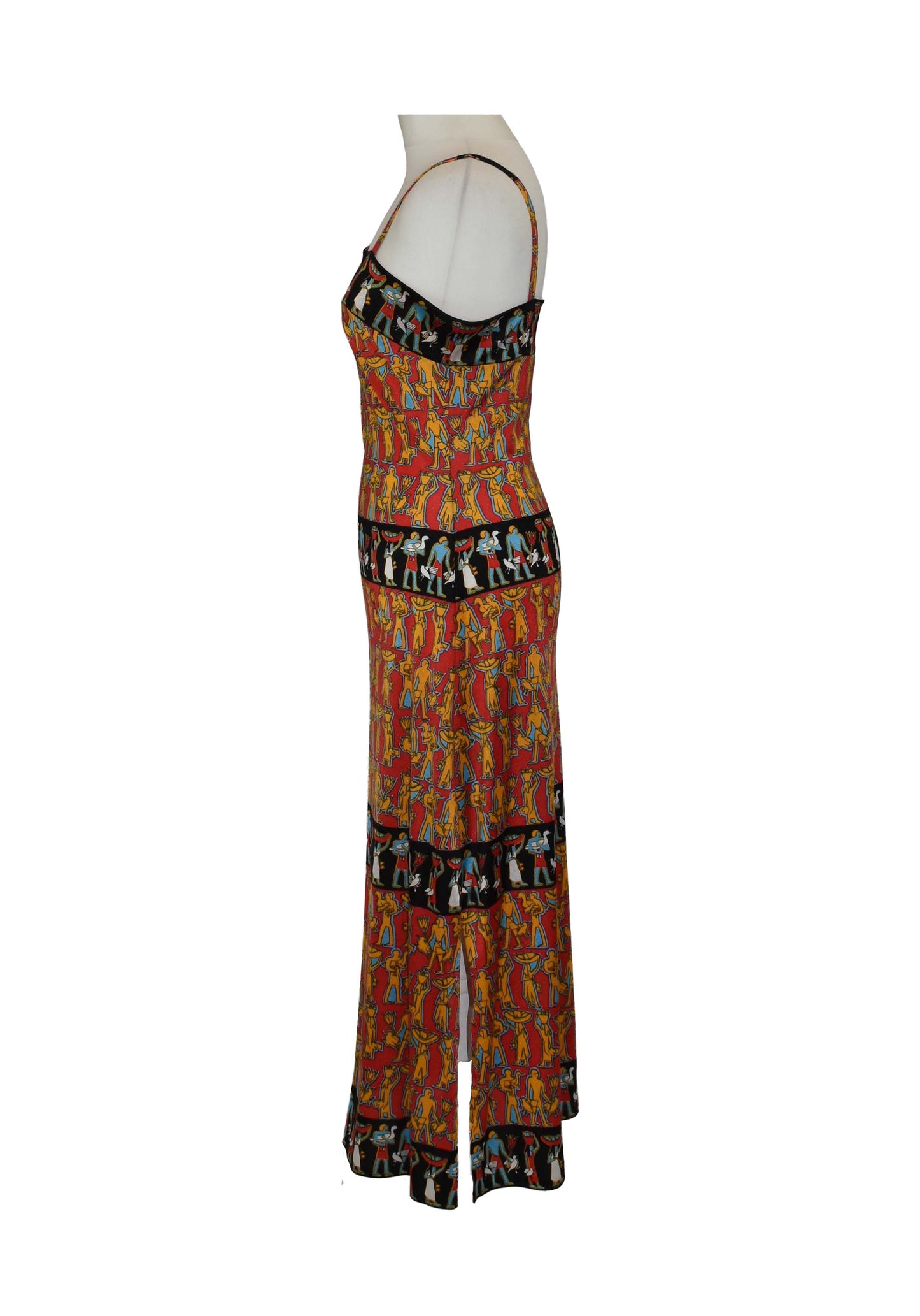 1990’s Egyptian Hieroglyphic Print Slip Dress | Vintage