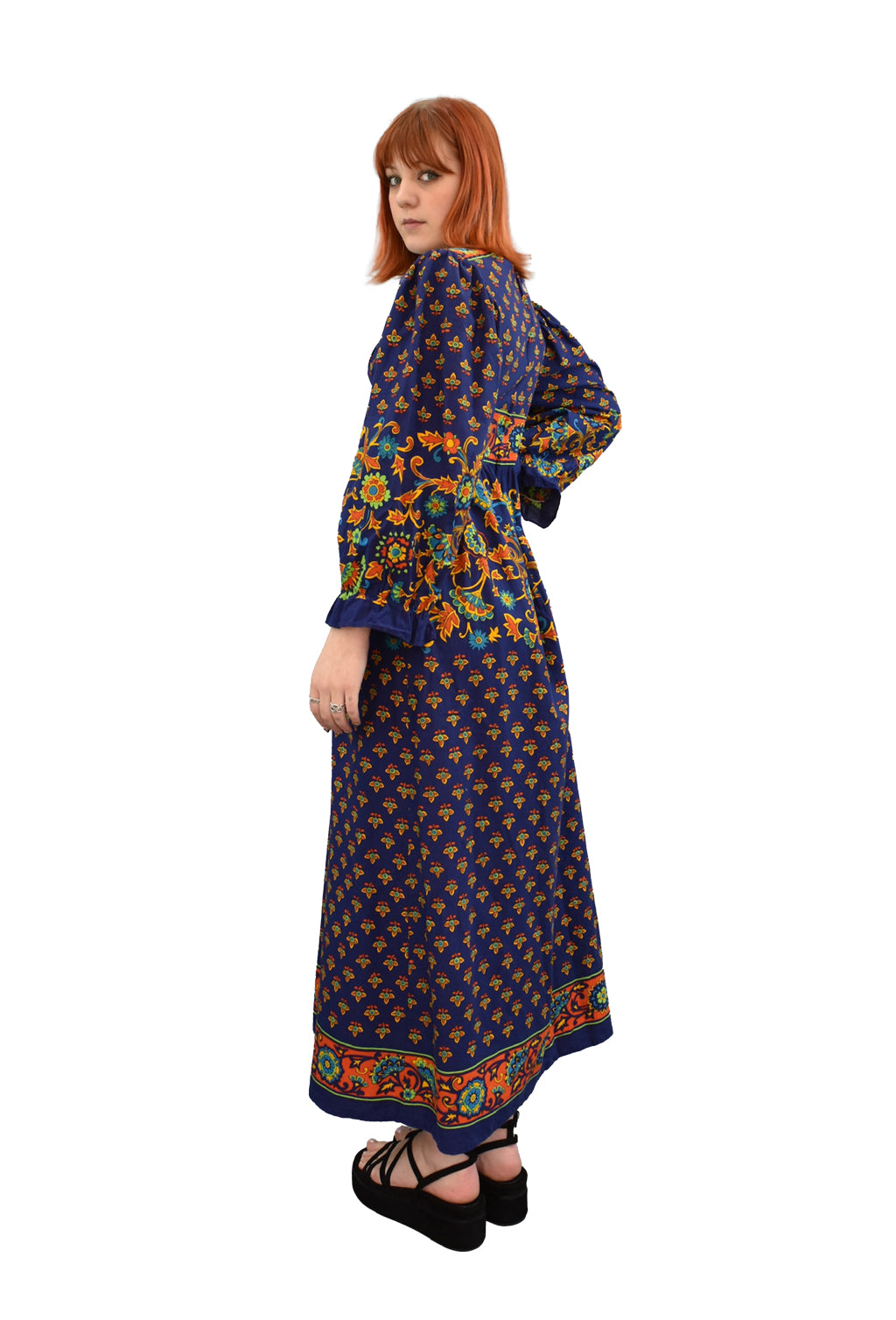 1970’s Paisley Print Sherman Of London Maxi Dress | Vintage