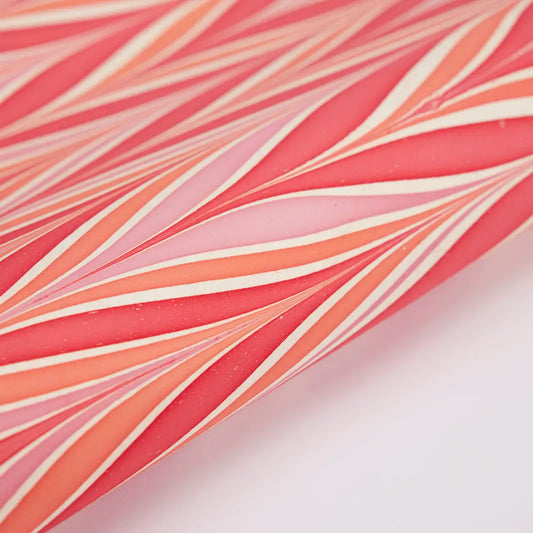 Candy Stripes Sugar Spice | Paper Mirchi Hand Marbled Wrapping Paper