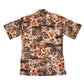 Aloha Hawaiian Tropical Hibiscus Print Orange Shirt | Vintage