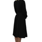 1980’s Does 1940’s Jacquard Black Dress With Lace Collars | Vintage