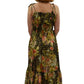 Y2K Bohemian Ibiza Label Metallic Floral Dress | Preloved