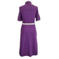 1970’s Purple Cotton Piqué Jogger Polo Dress With Belt | Vintage