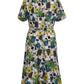 1970’s patchwork and floral print belted dress | Vintage