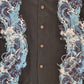 Kearney House Black & Blue Dragon Wave Aloha Viscose Shirt | Vintage