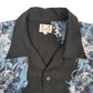 Kearney House Black & Blue Dragon Wave Aloha Viscose Shirt | Vintage