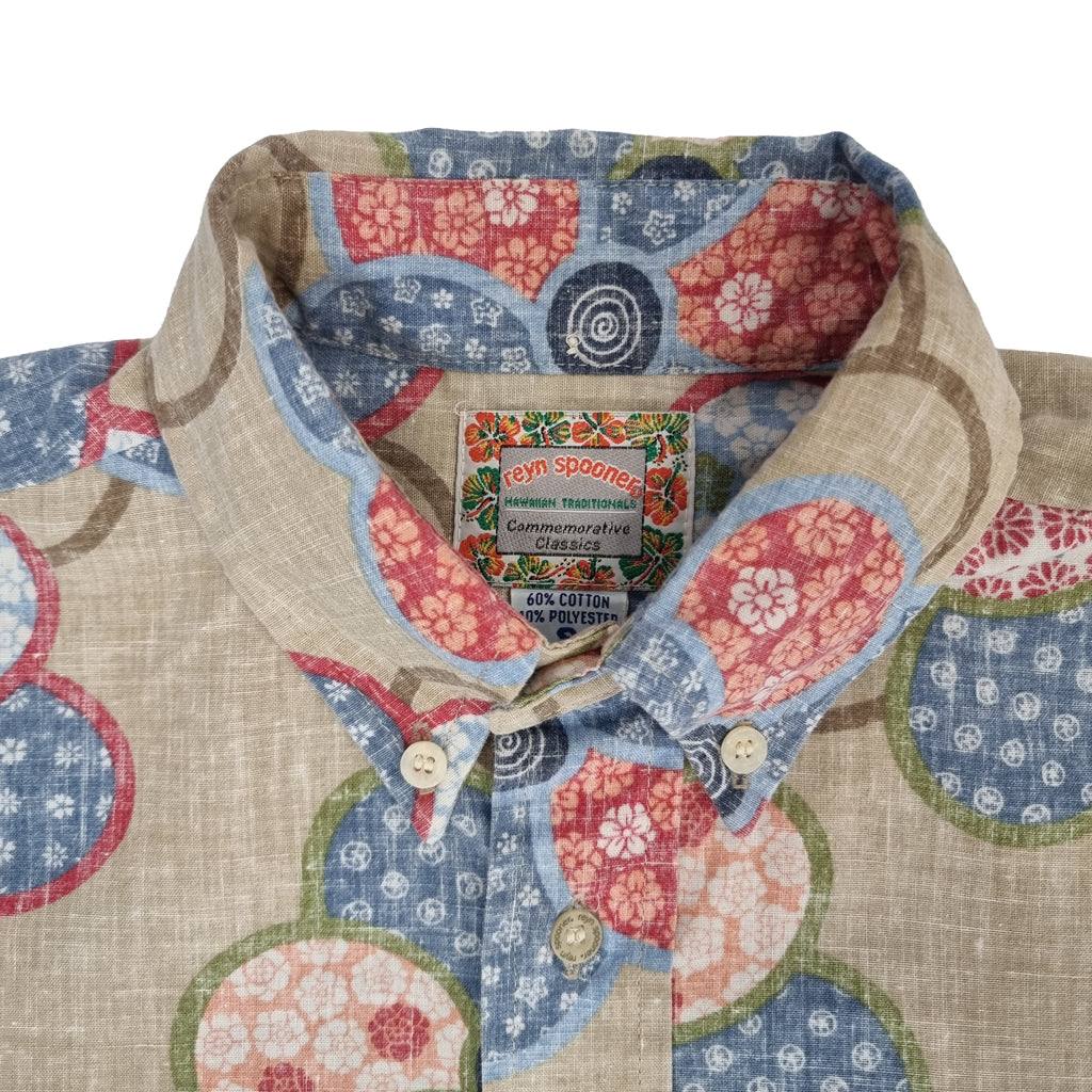 Reyn Spooner Reverse Print Hawaiian Half Button Shirt | Preloved