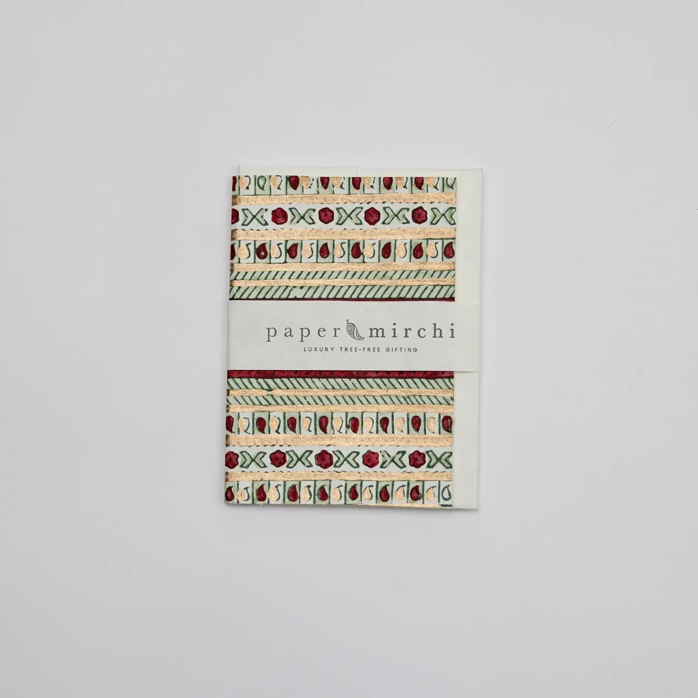 Gc Benares Festive | Paper Mirchi Block Printed Greeting Card