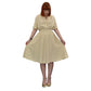 1980’s Cream Silk Gathered Waist Dress | Vintage