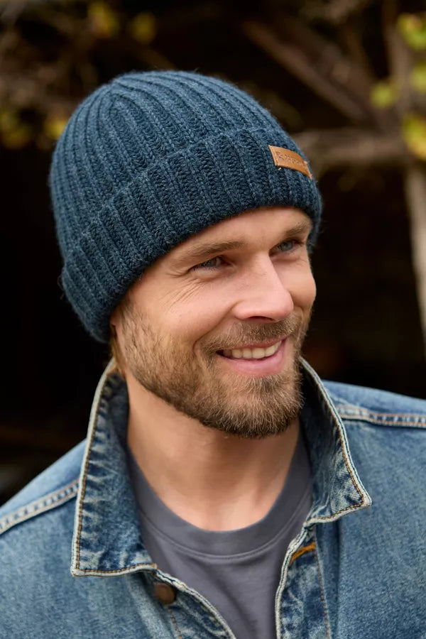 Men’s Fairtrade Merino Wool Fisherman Beanie Hat | Spruce