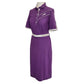 1970’s Purple Cotton Piqué Jogger Polo Dress With Belt | Vintage