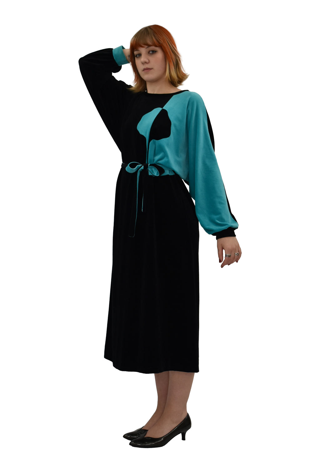 1970’s Colour Block Velvet Dress | Vintage