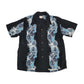 Kearney House Black & Blue Dragon Wave Aloha Viscose Shirt | Vintage