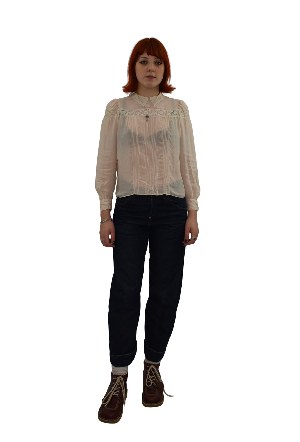 1930’s Silk And Lace Cream Blouse | Vintage