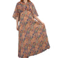 1970's Floaty Floral Maxi Dress With Cape Sleeves | Vintage