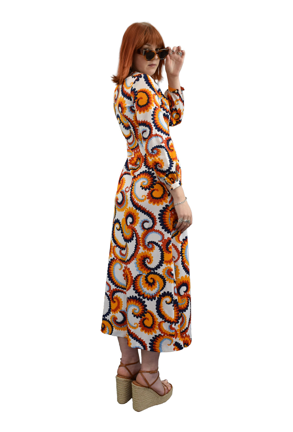 1970's Paisley Brights Printed Dress | Vintage