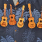 Bishop St Aloha Hawaiian Ukulele Print Shirt S | Preloved