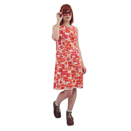 Late 60’s early 70’s Flower Power Shift Dress | Vintage