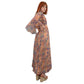 1970's Floaty Floral Maxi Dress With Cape Sleeves | Vintage